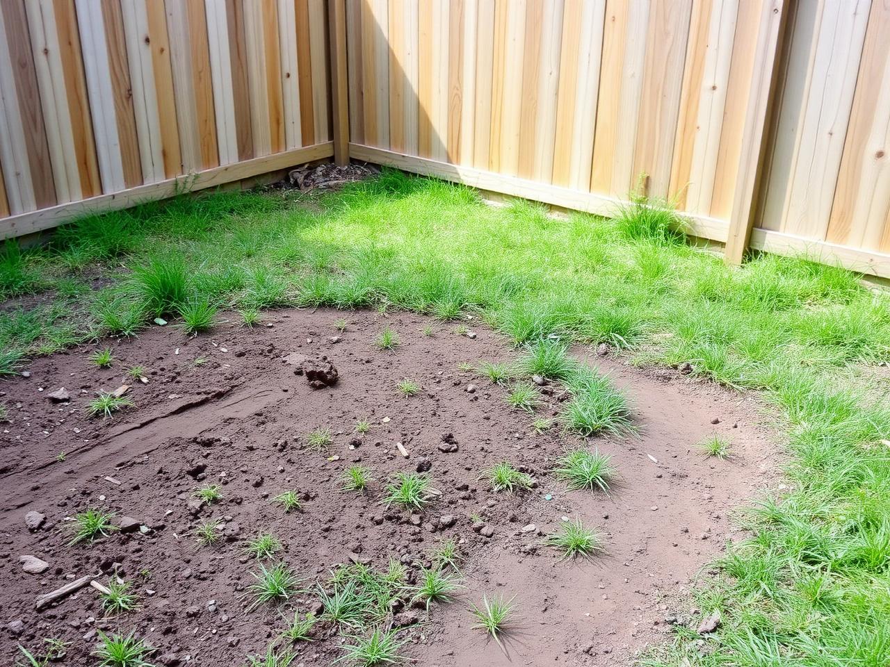 Before: Backyard paver walkway
